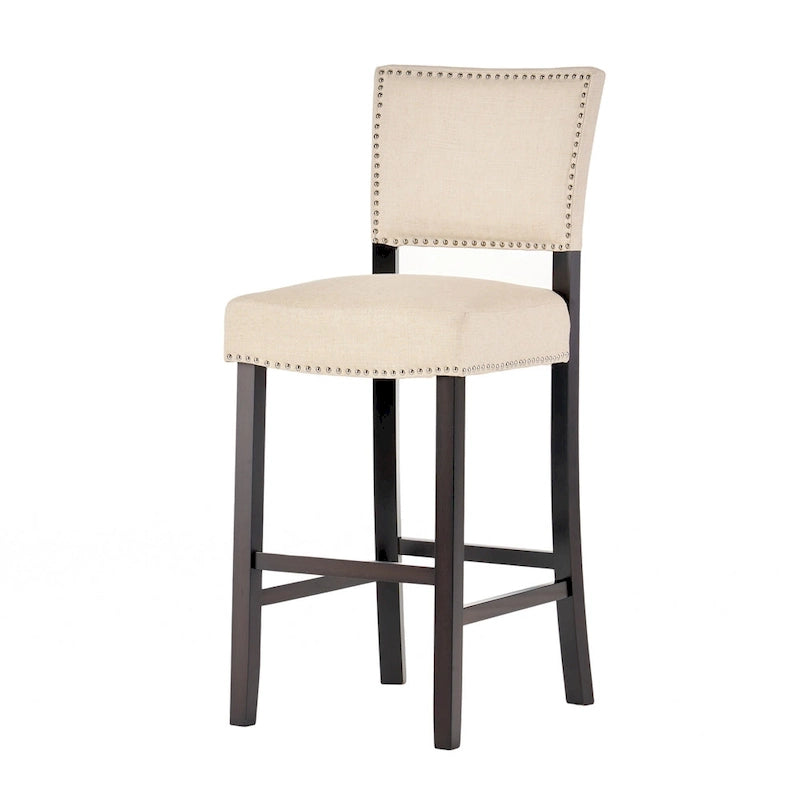 Sgabello da bar contemporaneo in lino Mayfield (set di 2) di Christopher Knight Home - 22,25 P x 18,50 L x 44,50 A