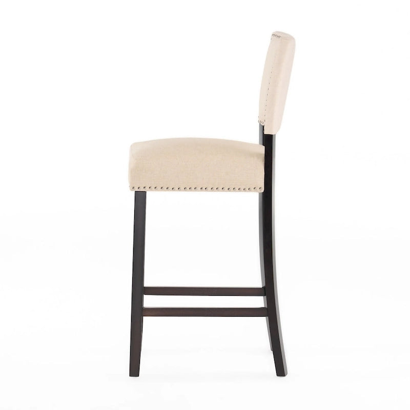 Sgabello da bar contemporaneo in lino Mayfield (set di 2) di Christopher Knight Home - 22,25 P x 18,50 L x 44,50 A
