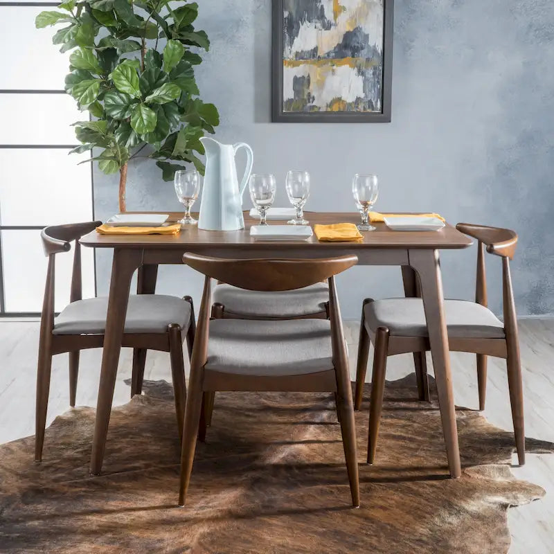 Set da pranzo di 5 pezzi Mid-century Francie di Christopher Knight Home