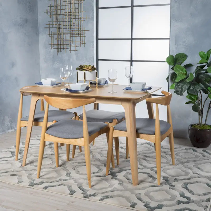 Ensemble de salle à manger 5 pièces Francie Mid-century par Christopher Knight Home