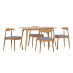 Set da pranzo di 5 pezzi Mid-century Francie di Christopher Knight Home
