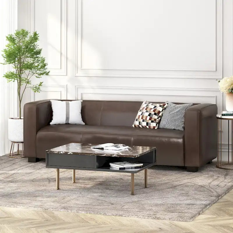 Canapé 3 places en similicuir Goyette par Christopher Knight Home