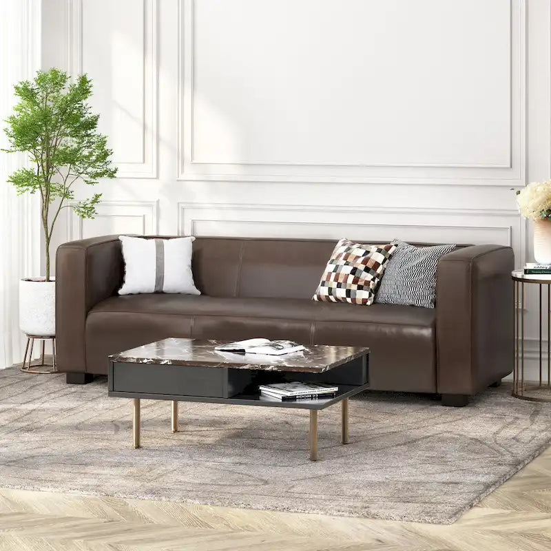 Canapé 3 places en similicuir Goyette par Christopher Knight Home