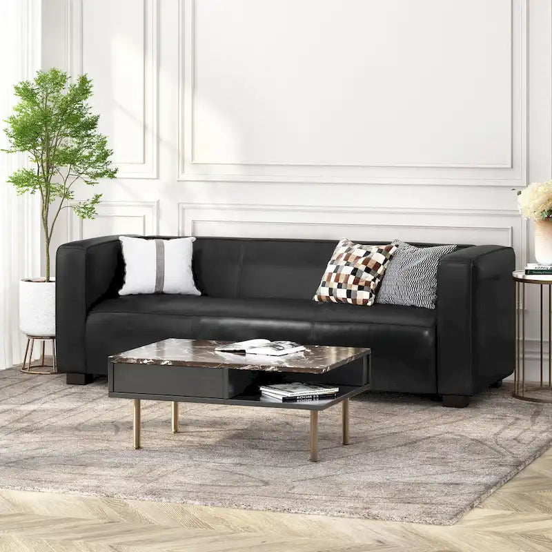 Canapé 3 places en similicuir Goyette par Christopher Knight Home