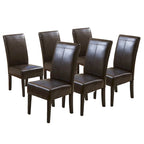 Sedie da pranzo imbottite a punto T Pertica (set da 6) di Christopher Knight Home