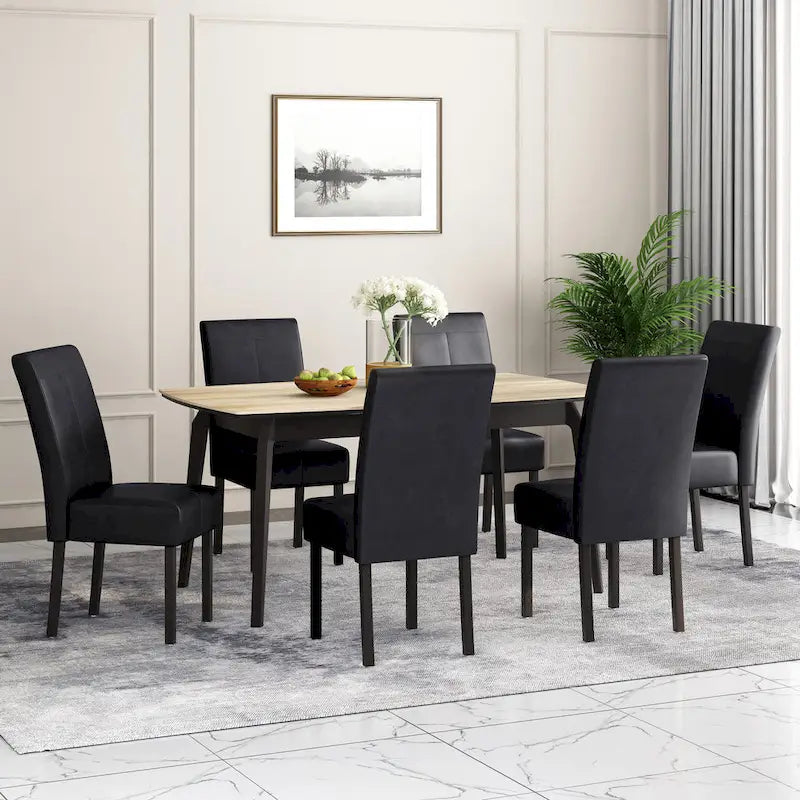 Sedie da pranzo imbottite a punto T Pertica (set da 6) di Christopher Knight Home