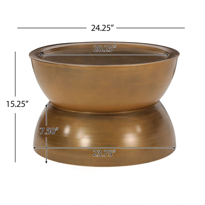 Tavolino da caffè Minkler Iron Hourglass di Christopher Knight Home