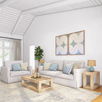 Tavolino rettangolare moderno Plank and Beam con ripiano