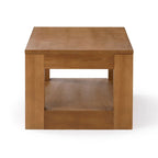 Tavolino rettangolare moderno Plank and Beam con ripiano