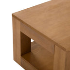Tavolino rettangolare moderno Plank and Beam con ripiano