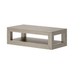Tavolino rettangolare moderno Plank and Beam con ripiano