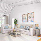 Tavolino rettangolare moderno Plank and Beam con ripiano
