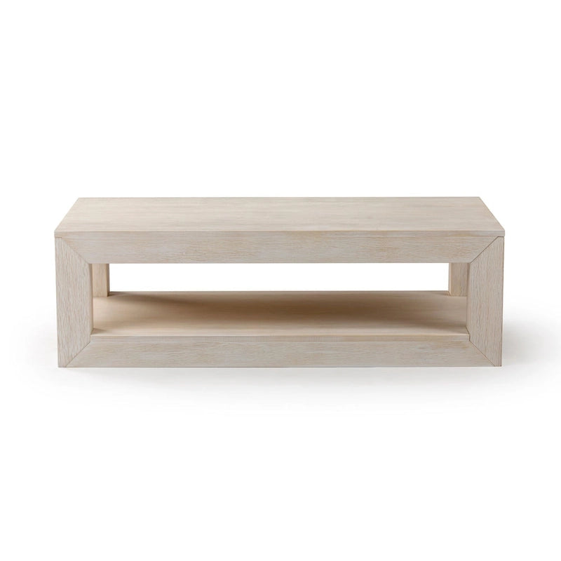 Tavolino rettangolare moderno Plank and Beam con ripiano