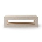 Tavolino rettangolare moderno Plank and Beam con ripiano