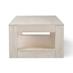Tavolino rettangolare moderno Plank and Beam con ripiano