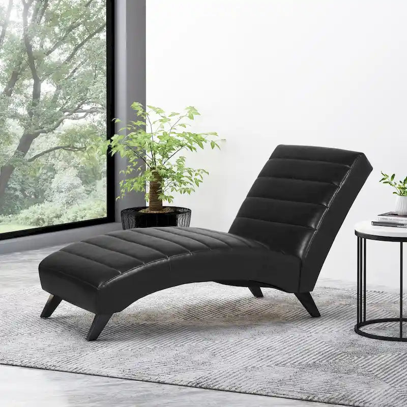 Chaise longue da interno imbottita Stillmore con cuciture a canale di Christopher Knight Home