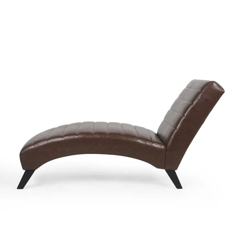 Chaise longue da interno imbottita Stillmore con cuciture a canale di Christopher Knight Home