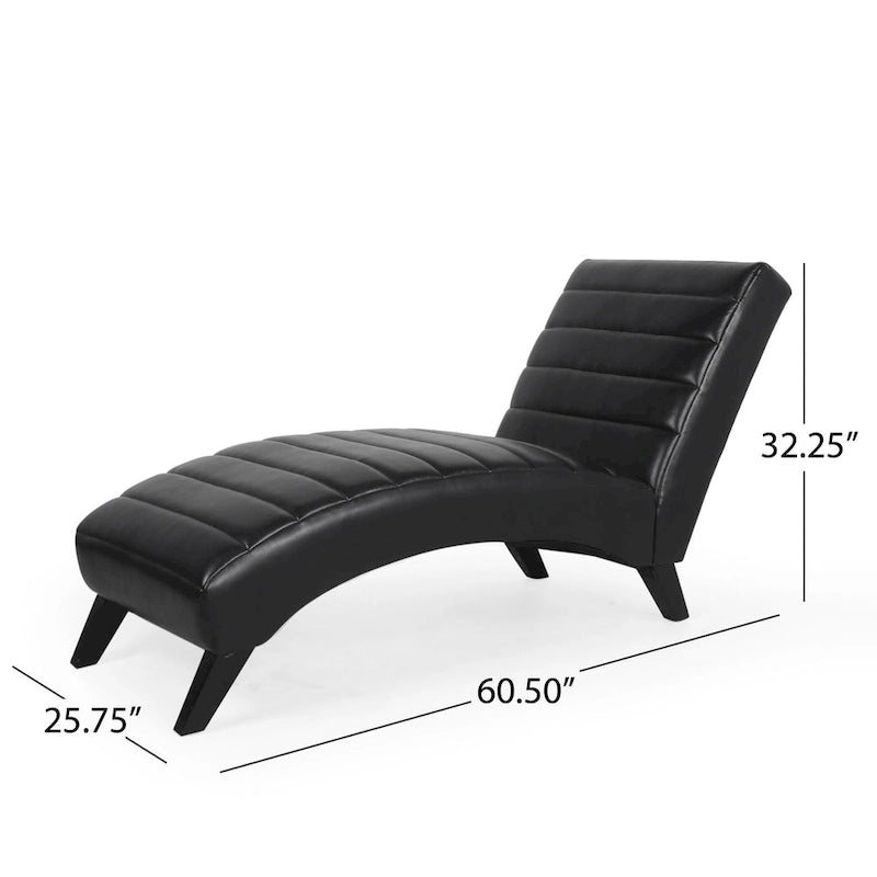 Chaise longue da interno imbottita Stillmore con cuciture a canale di Christopher Knight Home
