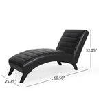 Chaise longue da interno imbottita Stillmore con cuciture a canale di Christopher Knight Home