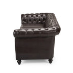 Divano Chesterfield capitonné in ecopelle Parksley di Christopher Knight Home