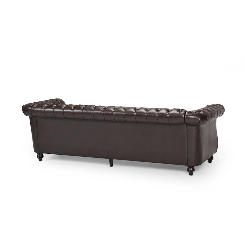 Divano Chesterfield capitonné in ecopelle Parksley di Christopher Knight Home