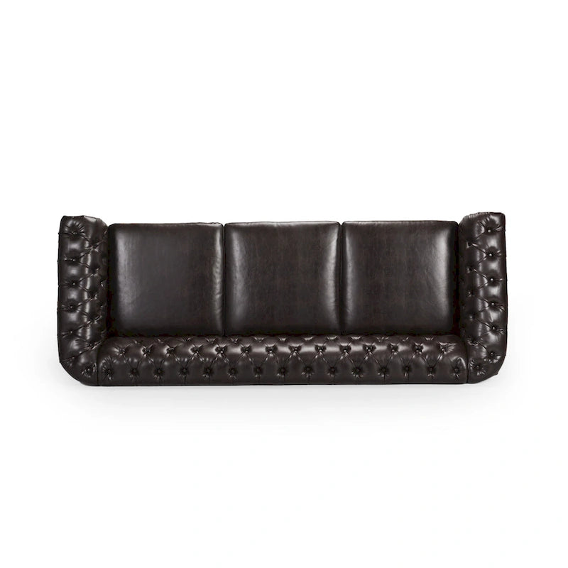 Divano Chesterfield capitonné in ecopelle Parksley di Christopher Knight Home