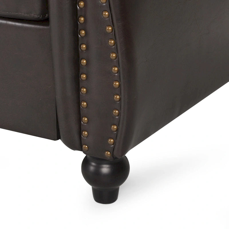 Divano Chesterfield capitonné in ecopelle Parksley di Christopher Knight Home