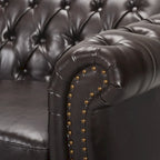 Divano Chesterfield capitonné in ecopelle Parksley di Christopher Knight Home