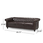 Divano Chesterfield capitonné in ecopelle Parksley di Christopher Knight Home