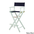 Chaise de réalisateur 30 pouces, cadre blanc