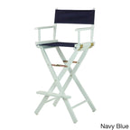 Chaise de réalisateur 30 pouces, cadre blanc