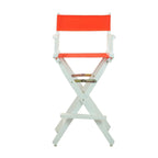 Chaise de réalisateur 30 pouces, cadre blanc