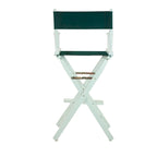 Chaise de réalisateur 30 pouces, cadre blanc