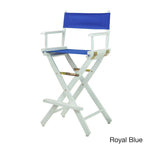 Chaise de réalisateur 30 pouces, cadre blanc