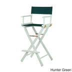 Chaise de réalisateur 30 pouces, cadre blanc