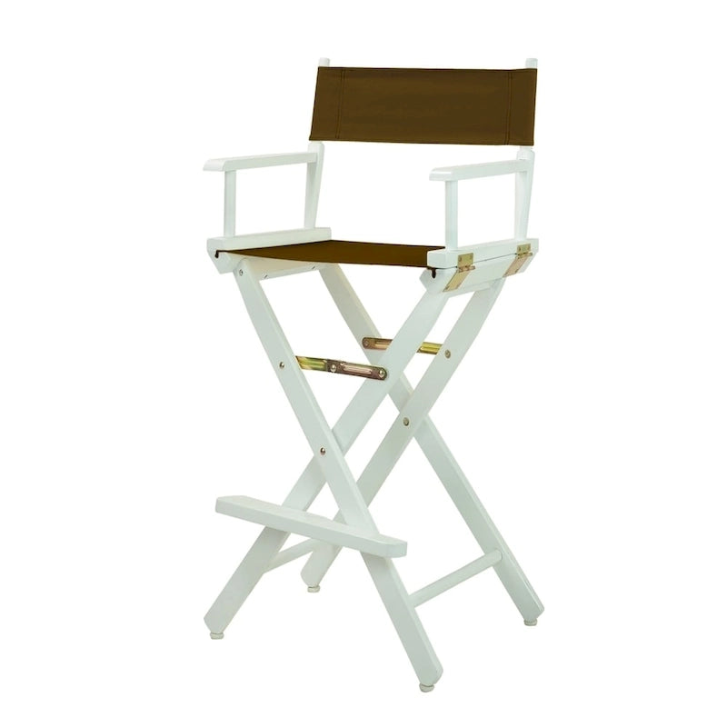 Chaise de réalisateur 30 pouces, cadre blanc