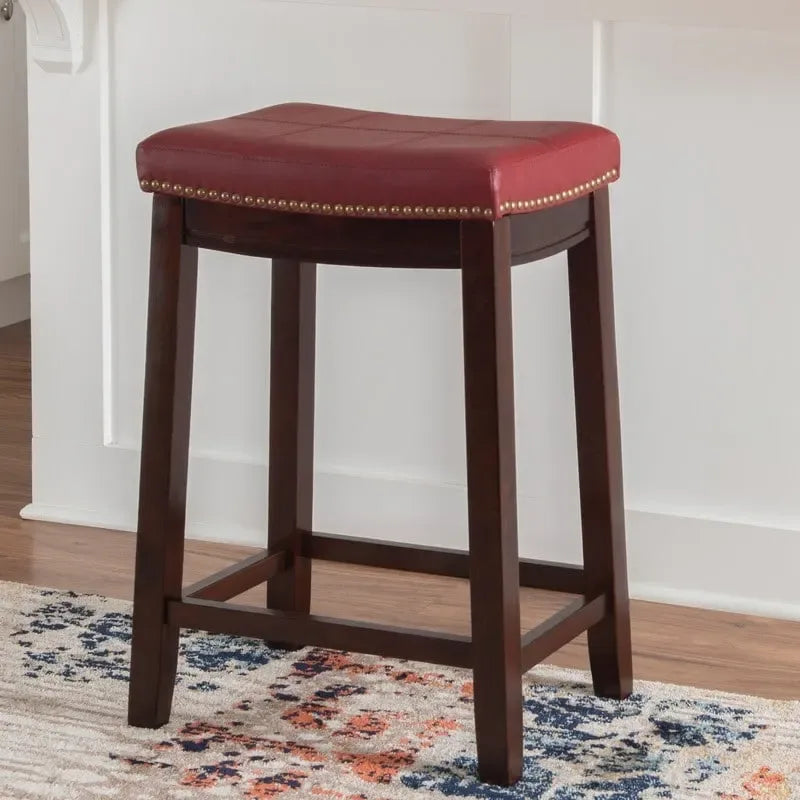 Tabouret de comptoir sans dossier Linon Willamette en similicuir