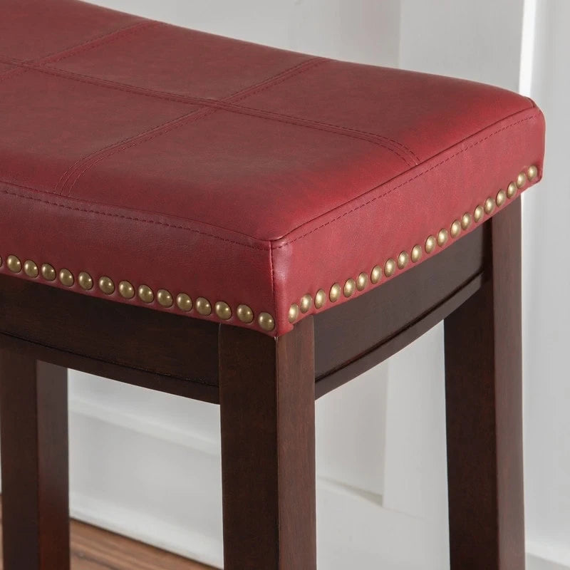 Tabouret de comptoir sans dossier Linon Willamette en similicuir