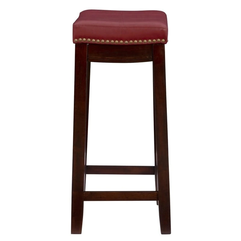 Tabouret de comptoir sans dossier Linon Willamette en similicuir
