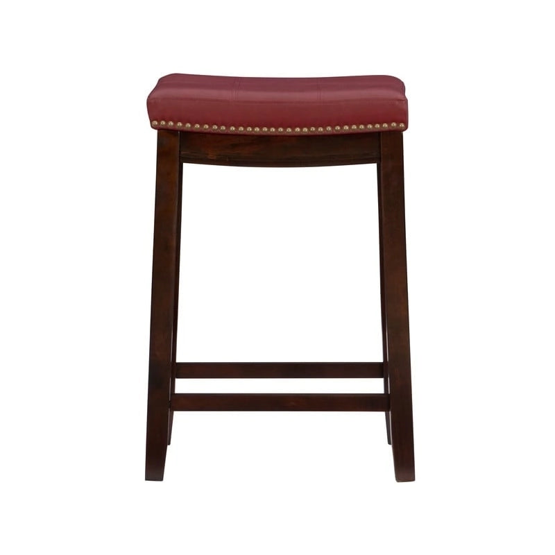 Tabouret de comptoir sans dossier Linon Willamette en similicuir