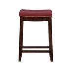 Tabouret de comptoir sans dossier Linon Willamette en similicuir