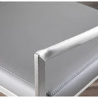 Sgabello da bancone impilabile in acciaio inossidabile completamente saldato Silver Orchid Forrest (set di 2)