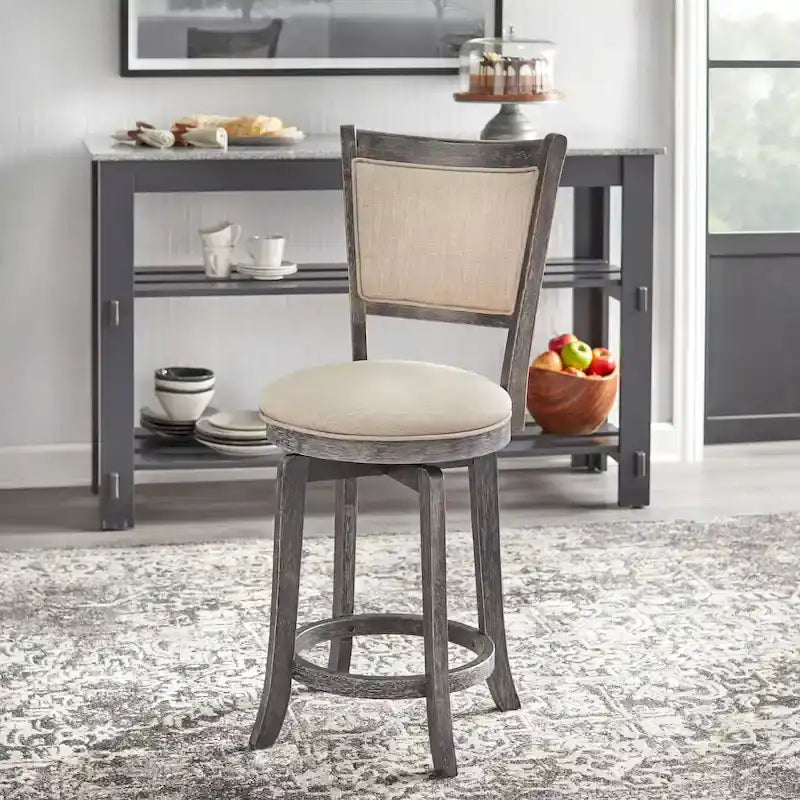 Sgabello da bar girevole da 24 pollici Simple Living French Country, altezza bancone