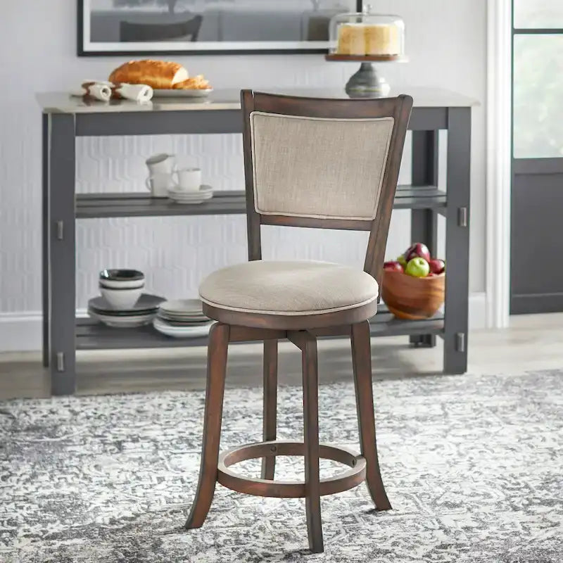 Sgabello da bar girevole da 24 pollici Simple Living French Country, altezza bancone