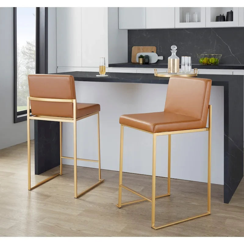 Silver Orchid Forrest High Back Counter Stool - Set of 2