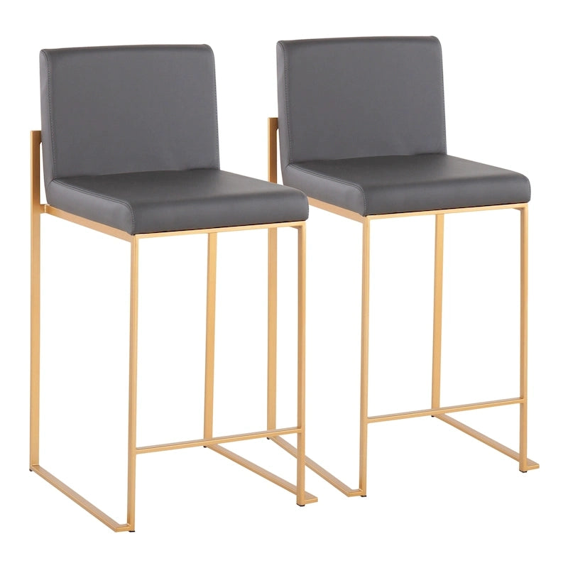 Sgabello da bancone alto Silver Orchid Forrest - Set da 2