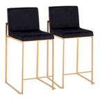 Sgabello da bancone alto Silver Orchid Forrest - Set da 2