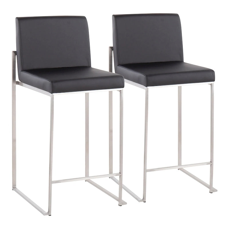 Sgabello da bancone alto Silver Orchid Forrest - Set da 2