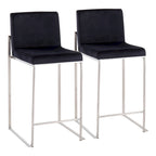 Sgabello da bancone alto Silver Orchid Forrest - Set da 2