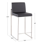 Sgabello da bancone alto Silver Orchid Forrest - Set da 2